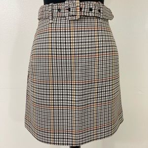 NWT Mango Plaid Mini Skirt - Size 2